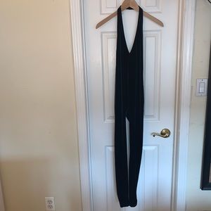 American apparel velvet green jumpsuit *NWT*
